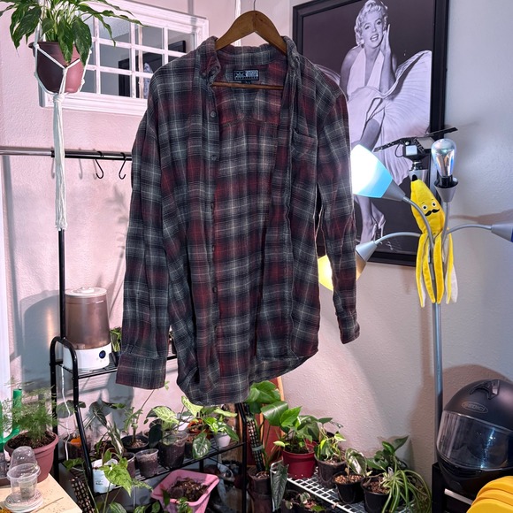 Canyon Guide Outfitters Mens Plaid Flannel Shirt Button Up L Casual - Picture 1 of 6
